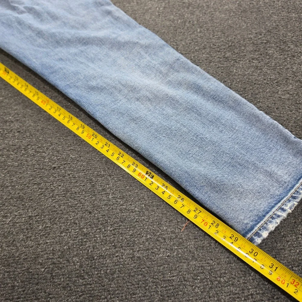Rag & Bone Fit 2 Slim Jeans Mens 34x30 Blue Denim Light Wash Distressed Casual